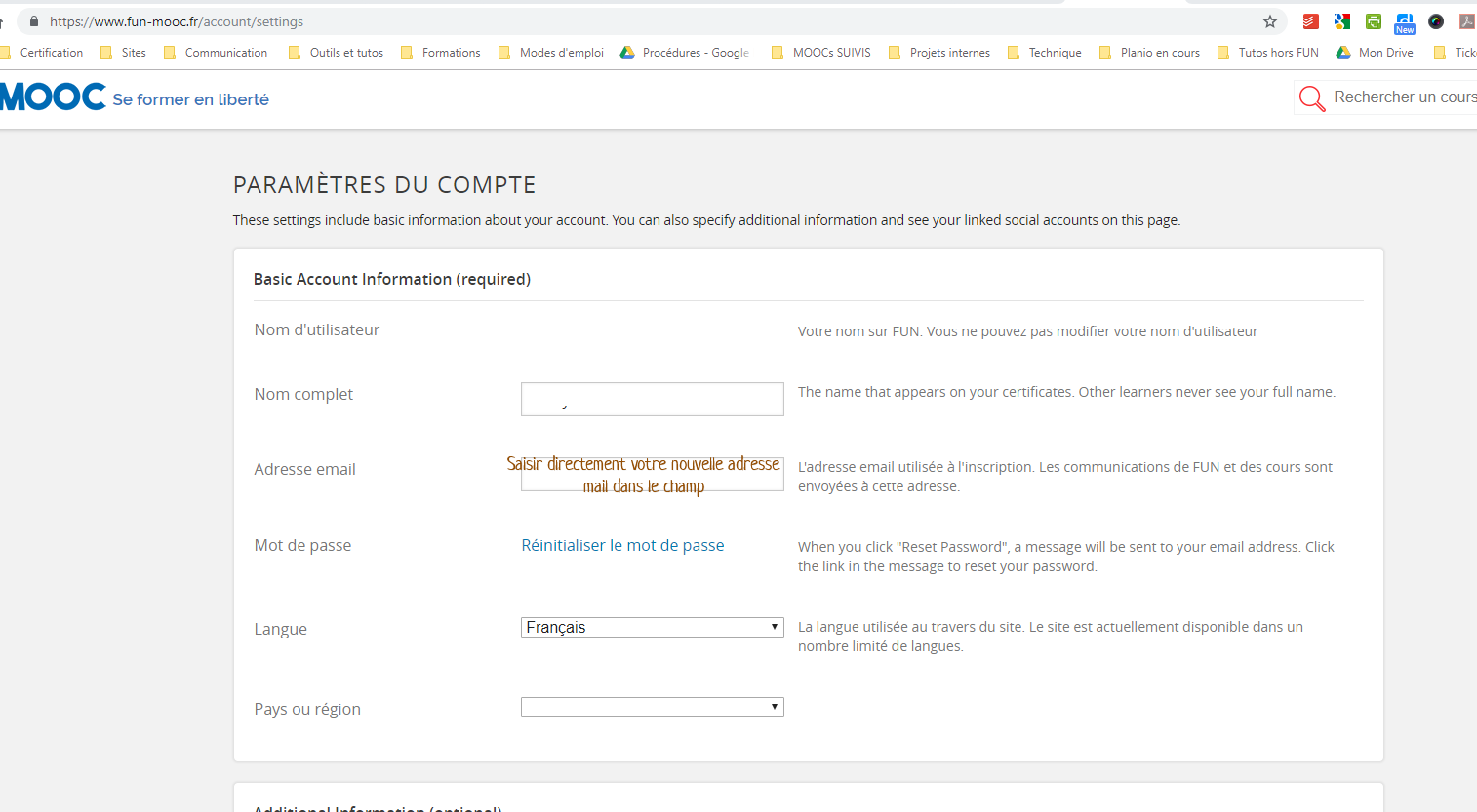 Changer L'adresse Mail De Son Compte – Support FUN